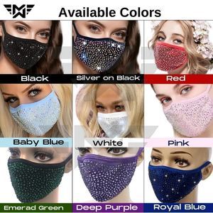 ⭐️NWT JLO Style, reusable Swarovski Crystal face mask